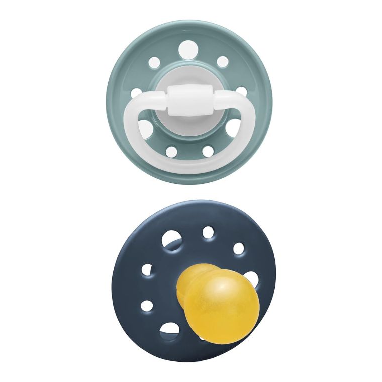 BPA-free orthodontic silicone baby pacifier for newborns 0-6 months with soft medical-grade nipple and lightweight shield for gentle soothing